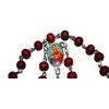 Amelia Mae Red Rose Scented Wood Rosary Beads Christian Catholic