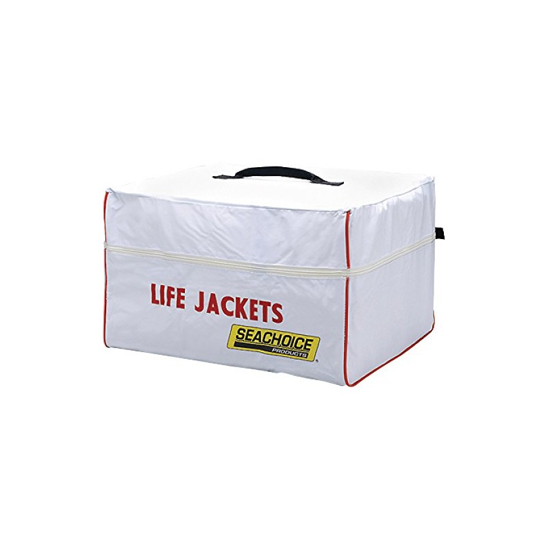 Seachoice Heavy-Duty 6-Capacity Life Jacket, Nylon Storage Bag w/Carrying Handles,White