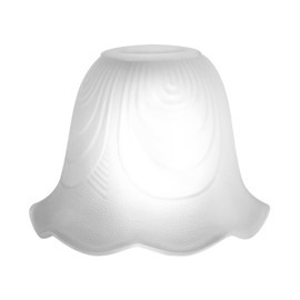 Glass Shade Light Fixture Accessory, Replacement Glass Lampshade with Bell Shaped and trumpet Rim, 1.63inch Fitter, 4.8inch High, 6.4inch Diameter, Lamp Shade Cover for Pendant Lights Table lamp