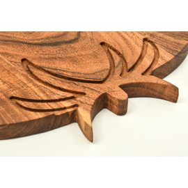 WOODLERY Tomato Shaped Wood Cutting Board for Kitchen, Charcuterie Boards, Wooden Serving Platter for Cheese, Decorative Chopping Boards (Tomato Board, 11"L x 10"W)