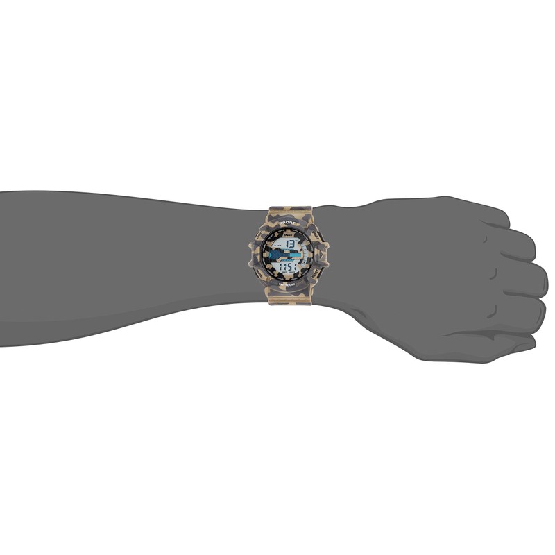Arias ADWW18093-03 Men's Digital Dash Military Waterproof Wristwatch, Multi-functional, Backlight,