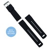 BARTON WATCH BANDS Quick Release Elite Silicone Watch Bands, Black