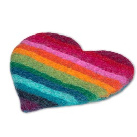 Trivet - Rainbow Stripe Heart Trivet-9" W - (9" W)
