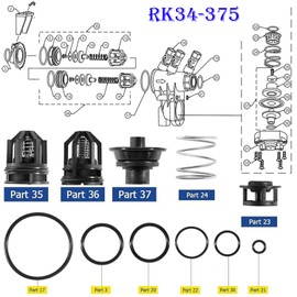 RK34-375 Rubber Repair Kit Complete Repair Kit for 1/2" - 3/4" 375 375XL 375ST Reduced Pressure Zone Assembly