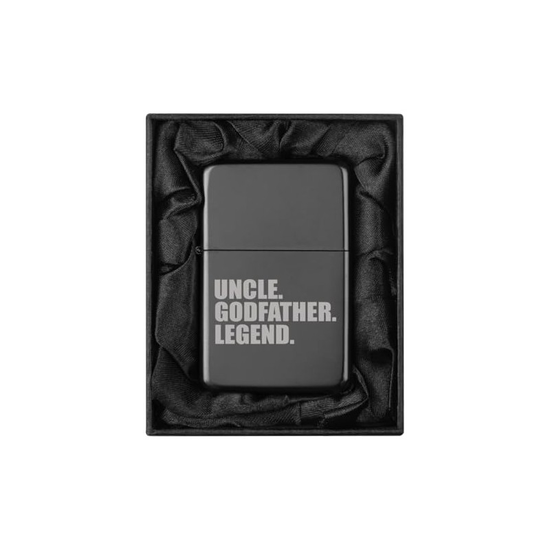 ROLYAD Lighter in Black Silk Lined Gift Box Uncle Godfather