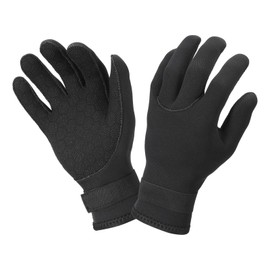 PATIKIL Neoprene Diving Gloves, 1 Pair Wetsuit Dive Gloves Five Finger Surfing Scuba Gloves Adjustable for Diving Snorkeling Swimming Water Sports, Black, S