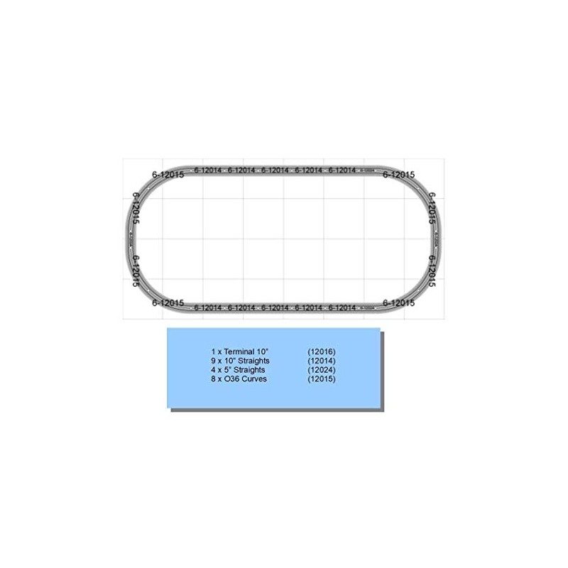 FastRack O Gauge 48" x 96" (4' x 8') Oval
