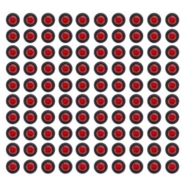 TMH (Pack of 100 3/4 Inch Mount RED LED Clearance Bullet Marker lights, Side LED marker lights for trailer Truck RV Car Bus Van