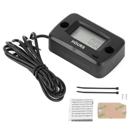 Engine Hour Meter Digital LCD Display Gauge Vibration Activated Waterproof for ATV UTV Motorcycle