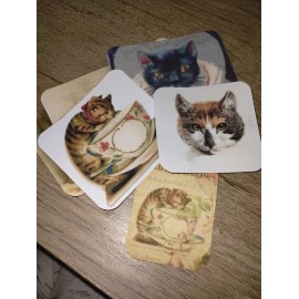 10 Cat RANDOM Embellishments Scrapbook Junk Journal USA Seller