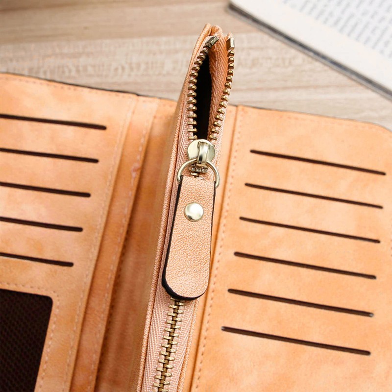 DTSFHTDAL Women's Wallet-Womens Long Wallet-Leather Large Capacity Coin Purse-Credit Card