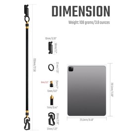 KeyUnity Titanium Carabiner EDC Belt Clip Wallet Chain, Jean Chain, Punk Accessories, Waist Chain, Vintage Braided Rope Pants Chain Keychain Accessory for Jeans & Pants, Ideal for Men & Women