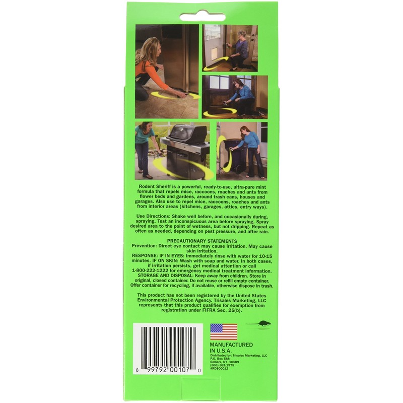 TRISALES MARKETING Rodent Sheriff LLC RDS00012 8OZ Rodent Sheriff, Green,