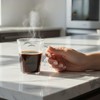 Blue Sky Clear Square 8.5oz Disposable Plastic Coffee Mugs -