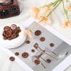 100 Pcs Wooden Buttons 4 Hole Round Buttons Bulk Brown