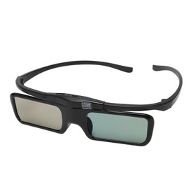 DLP 3D Glasses HD Lens 1080P Active Shutter Glasses, Wearable for Myopic People with DLP Link 3D Projectors