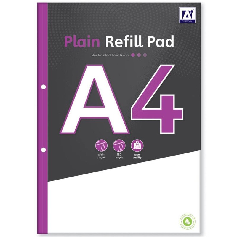 [ Set of 2 ] Plain A4 Refill Notepads Side