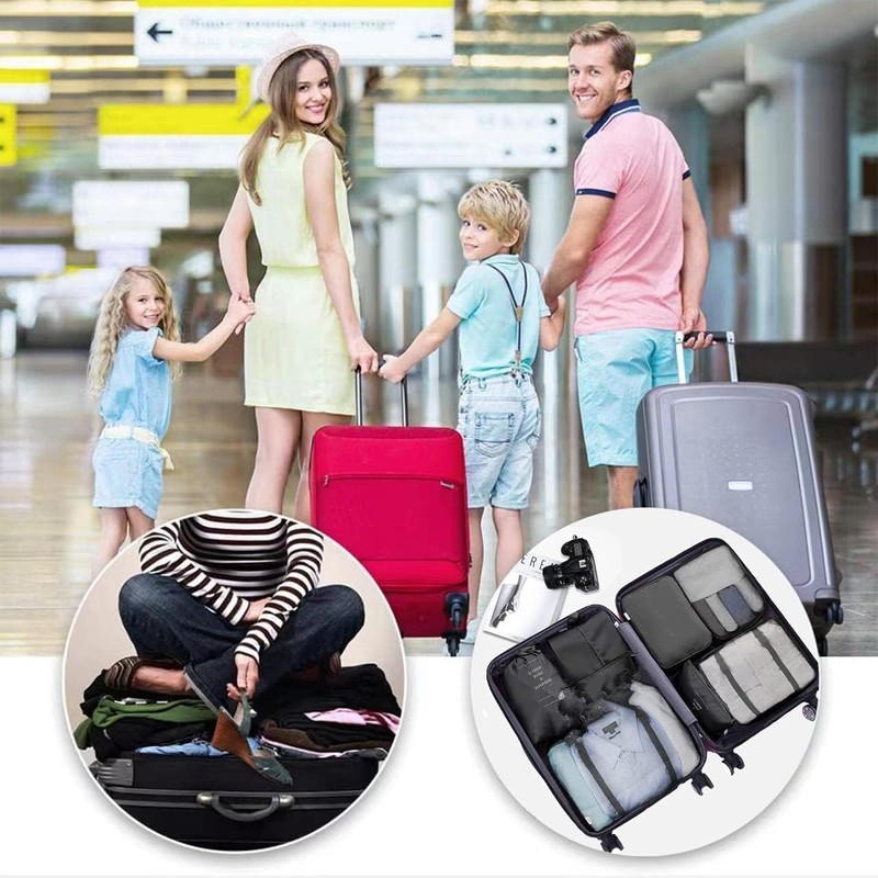 Travel Pouch Set, Clothes Storage Bag, For Travel, Business Trips,