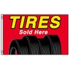 Accent Printing & Signs Tires Sold HERE Business Flag Polyester