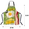 BGBDEIA Breakfast Menu Chefs Apron, Cooking and Baking Apron for