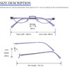 REAVEE 2 Pack Retro Designer Half Frame Reading Glasses for