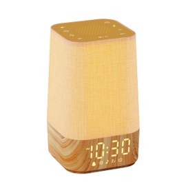 Wkzay White Noise Sound Machine: with Sunrise Alarm Clock and Night Light, 30 Soothing Sounds, Adjustable Volume, Sleep Timer, Smart Memory, Ideals for Adults, Kids and Babies (Wood Grain)