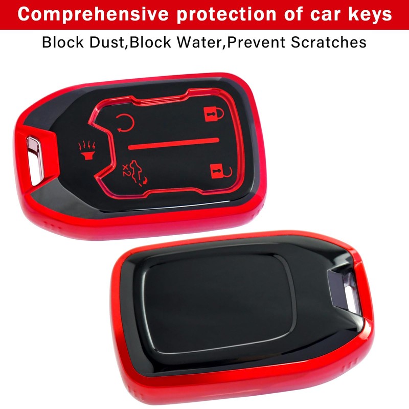XIYANG TRADE for GMC Key Fob Cover with Keychain，Key Case