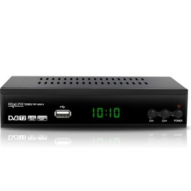 hd-line Tempo 4000 DVB-T2 Receiver - HEVC/H.265 - H.264 / MPEG2 - MPEG4 / 1080i - 1080p Standard (Full HD 1080P, HDMI, SCART, USB 2.0) - Automatic installation Black