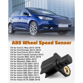 Rear Side ABS Wheel Speed Sensor Fit for Ford C-Max 2013-2018, Fit for Lincoln MKC 2015-2019, Fit for Mazda3 2004-2013, Fit for Volvo C30 S60 XC70, 1223622, 2PCS