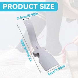 HarmonyCrafts 6Pcs Ergonomic Plastic Shoe Horns Portable Shoe Lifting Helper Lightweight Handled Shoehorn Lifting Helper for All Shoe Types