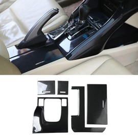 Bayyee 5Pcs Carbon Fiber Central Console Gear Shift Panel Trim for Acura TSX 2009 2010 2011 2012 2013 2014