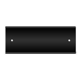 3 x 8 x 1/16 inch Wall Mount Nameplate Holder - Black