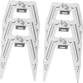 Set of 6 Stainless Steel Air Fryer Fork Chicken Roasting Fork Fish Meat Grilled Fork Lamb Turkey Forks for Grill Rotisserie BBQ Kitchen (Silver)