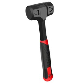 YIYITOOLS 1LB Dead Blow Hammer-Heavy Duty, One-Piece Forged Carbon Steel Construction, Rubber Mallet with Steel Ball-Filled Head, Anti-Vibration Grip for Precision & Control,Ideal for DIY, Automotive