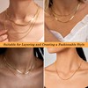 KENIY 3Pcs S925 Sterling Silver Necklaces Stackable Chain Necklace for