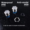 DMWD 5Pcs 19mm Metal Latching Push Button Switch Waterproof 12V-24V