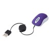 USB Wired Mini Mouse,Small Mice with Retractable Cable for Travel,Kids,Gifts-Purple