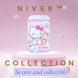 NIVEK Kulomi Lighter Kitty KT Torch Lighter Pink Flame Pocket Refillable Kawaii Cute Windproof Flame (Cat, Rabbit, Melody, Duffy) (A23-Kitty)