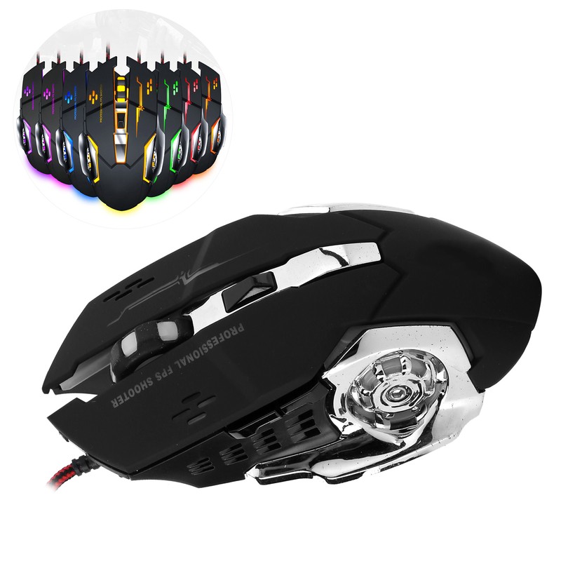 Gaming Mouse Wired LED Luminous 3200 DPI Home Office Universal
