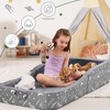JOYWOO Toddler Floor Bed, Toddler Travel Bed for 3-6, Foldable