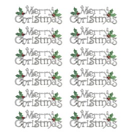 TOPBATHY 12pcs Christmas Letter Door Merry Christmas Word Sign Christmas Door Plaque Christmas Ornament Wreath Merry Christmas Sign for Tree Hanger Tags Plastic Door Listing Christmas Tree
