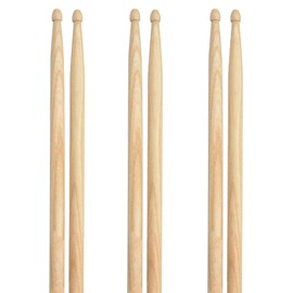 Windspeed 3 Pairs Drum Sticks, Classic Maple Wood Tip Drumsticks for Students and Adult (32cm)
