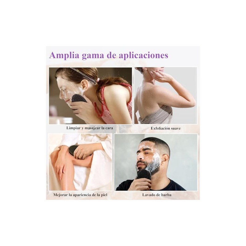 Pcs Cepillo Baño Silicona Corporal Utilizado Bañarse Durable Fácil Limpiar
