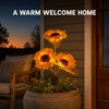 3-Head Solar Sunflower LED Garden Light with Warm Lighting