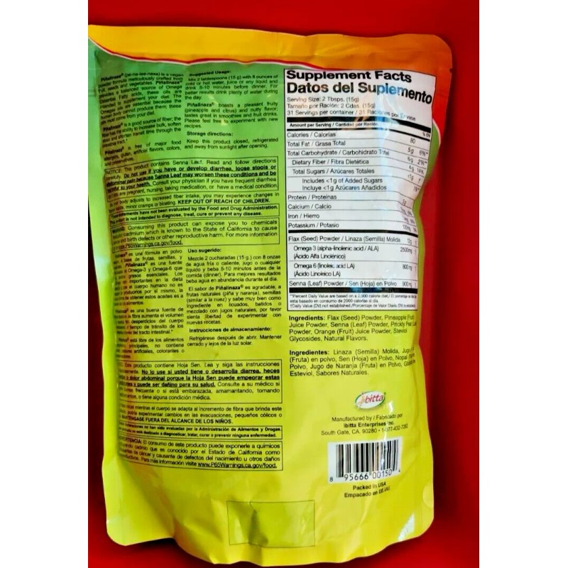 Bitta PIÑALINAZA PINEAPPLE FLAXSEED SUPPLEMENT