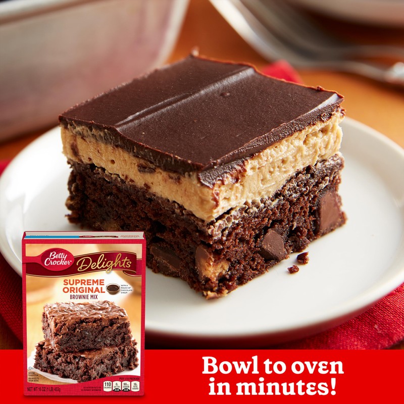 Betty Crocker Delights Supreme Original Brownie Mix, 16 oz. (Pack
