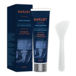Crema Depilatoria Barubt Hombre Espátula Vegana 100ml Ducha