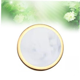 FELTECHELECTR Creative Round Coasters Geometric Design Golden Edged Ceramic Mats for Home Office and Bar Use Heat Insulation Non Slip Absorbent Drink Pads for Cups and Bottles