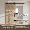 CCJH 12.6FT Single Sliding Barn Door Hardware Kit Black Carbon