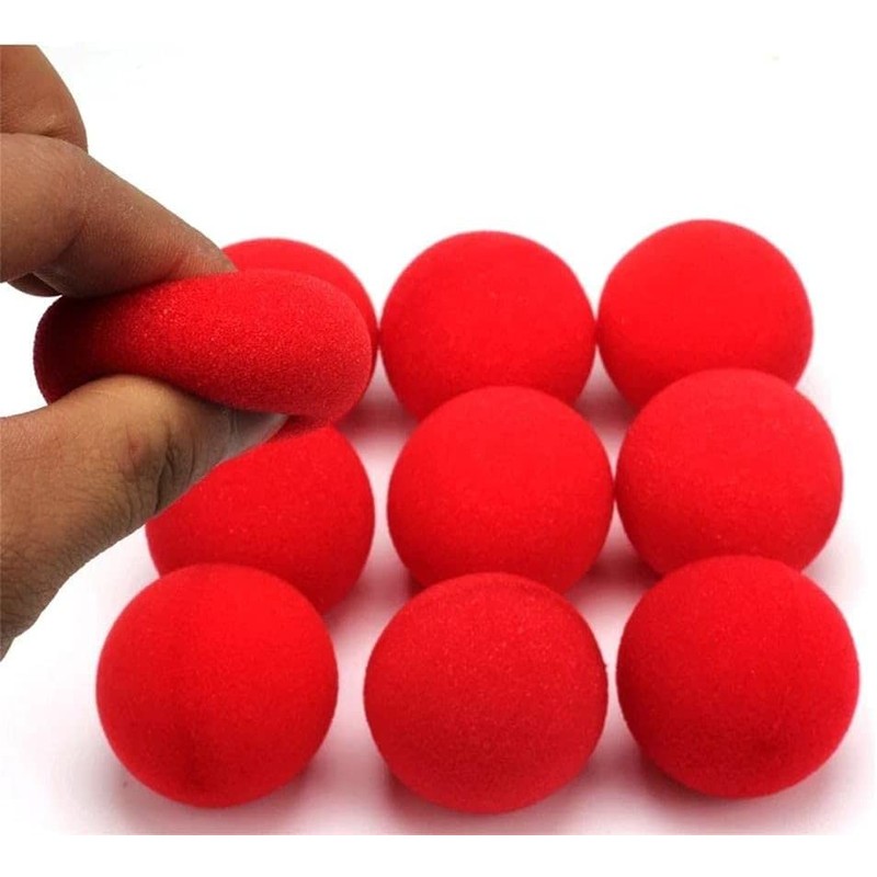 Myuiao 10 Pcs Red Magic Sponge Balls, Sponge Balls Soft